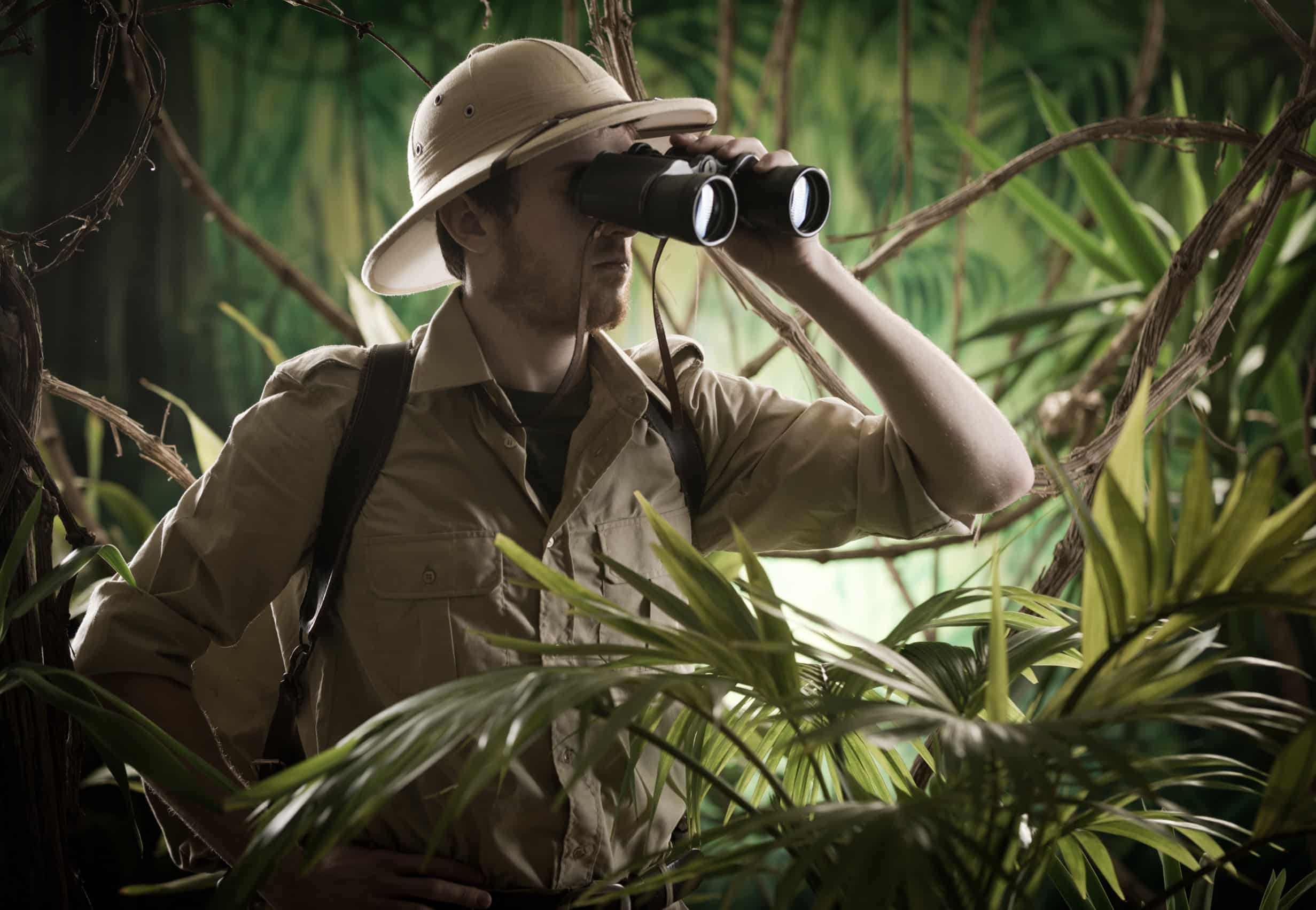 Expert explorer in the jungle